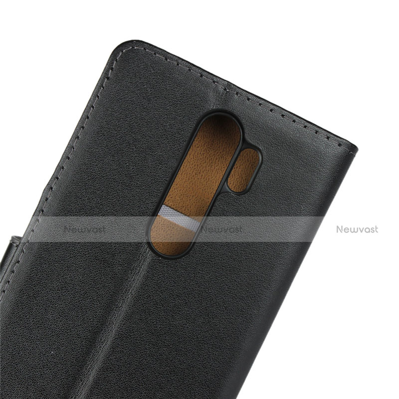 Leather Case Stands Flip Cover K01 for Xiaomi Redmi Note 8 Pro Black