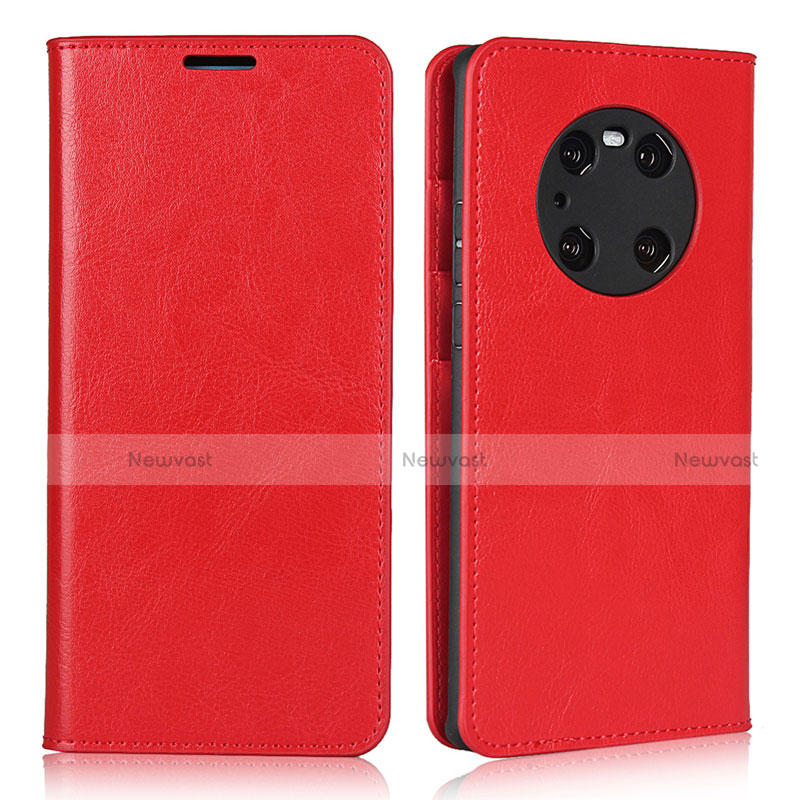 Leather Case Stands Flip Cover K02 Holder for Huawei Mate 40 Pro Red