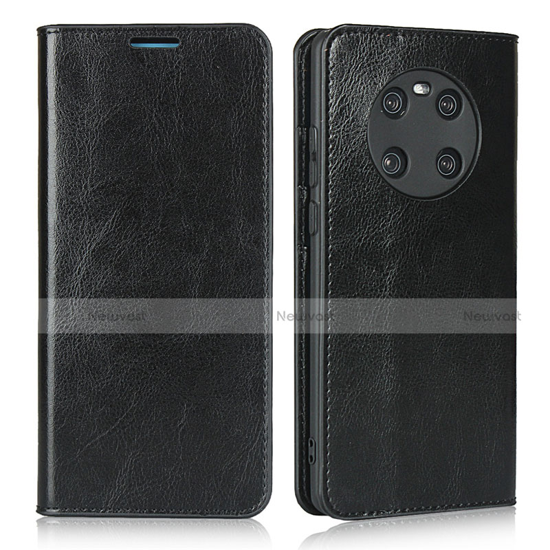 Leather Case Stands Flip Cover K02 Holder for Huawei Mate 40E 4G Black