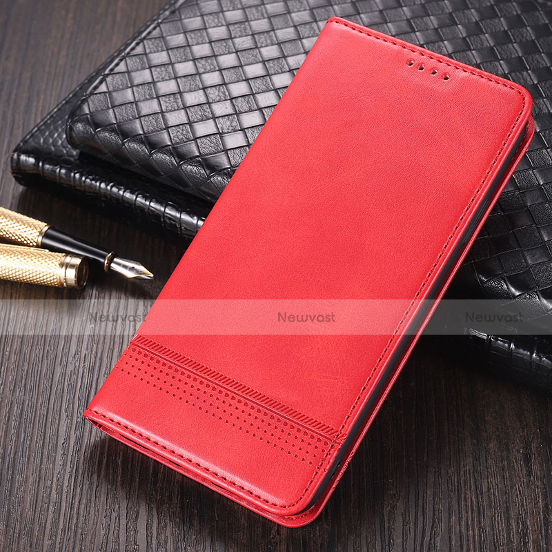 Leather Case Stands Flip Cover K03 Holder for Huawei Mate 40 Red