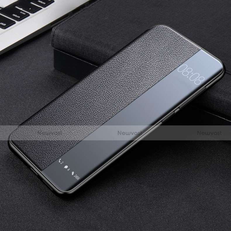 Leather Case Stands Flip Cover K09 Holder for Huawei Mate 40E Pro 4G Black