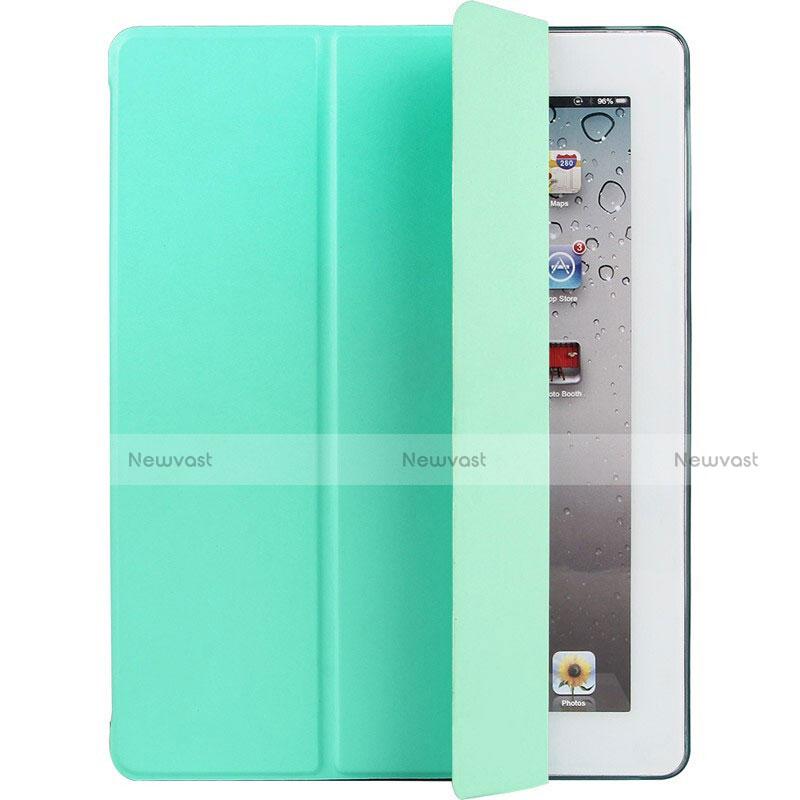 Leather Case Stands Flip Cover L01 for Apple iPad 3 Green