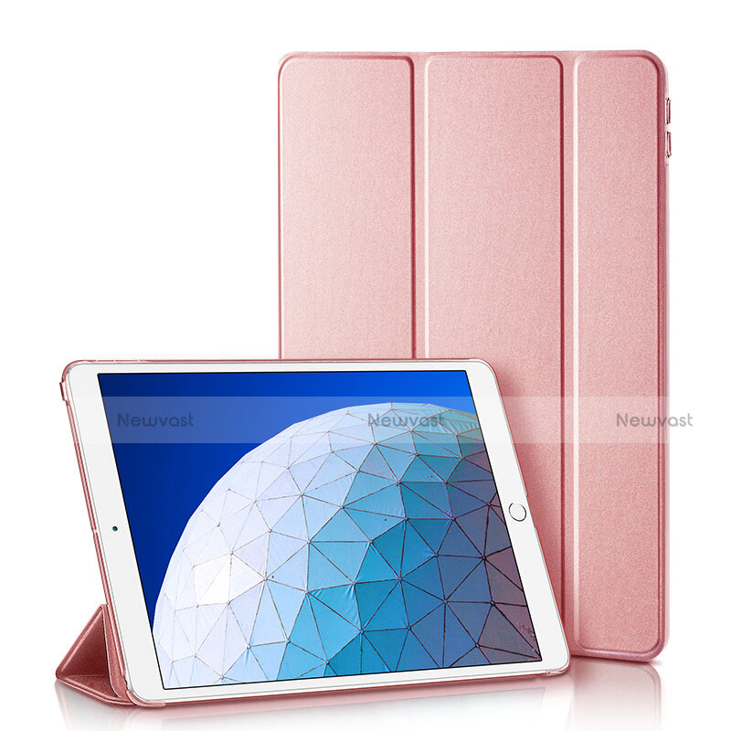 Leather Case Stands Flip Cover L01 for Apple iPad Air 3 Rose Gold