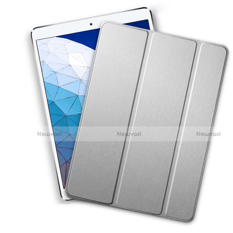 Leather Case Stands Flip Cover L01 for Apple iPad Air 3 Silver