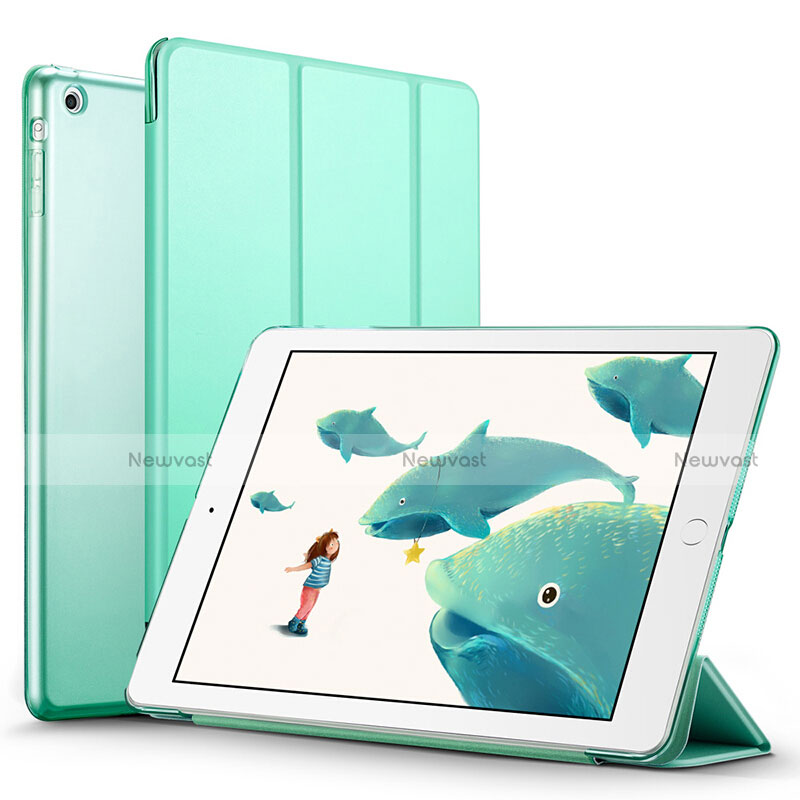 Leather Case Stands Flip Cover L01 for Apple iPad Air Green
