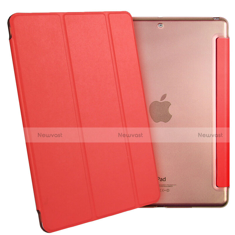Leather Case Stands Flip Cover L01 for Apple iPad Air Red