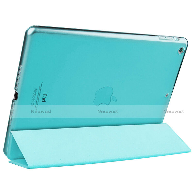 Leather Case Stands Flip Cover L01 for Apple iPad Air Sky Blue
