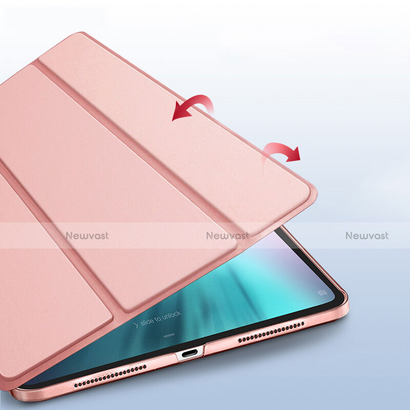 Leather Case Stands Flip Cover L01 for Apple iPad Pro 12.9 (2018) Pink