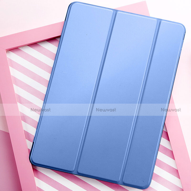 Leather Case Stands Flip Cover L01 for Apple New iPad 9.7 (2017) Blue