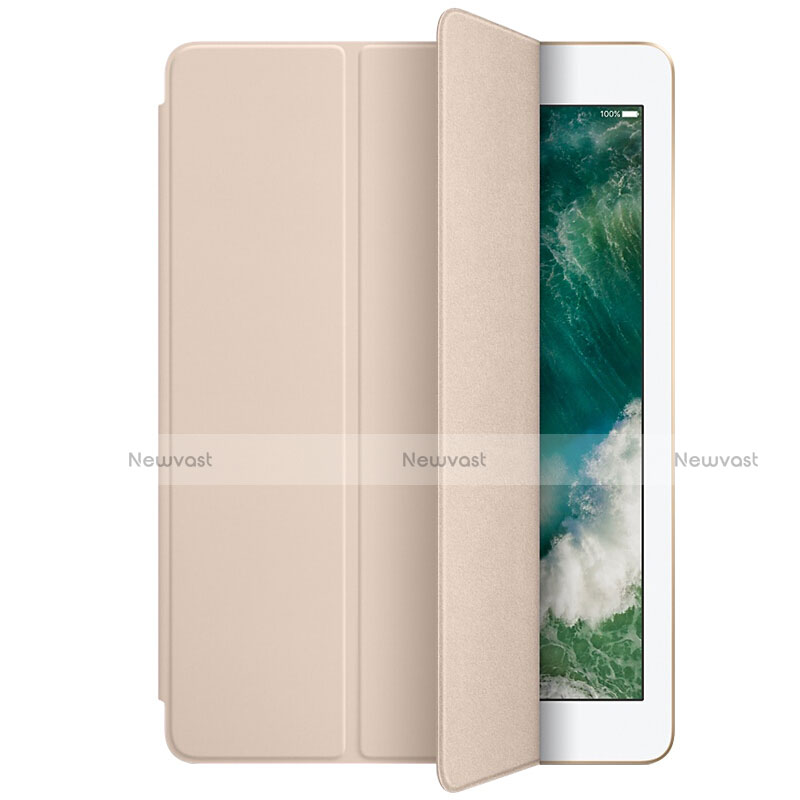 Leather Case Stands Flip Cover L01 for Apple New iPad 9.7 (2017) Gold