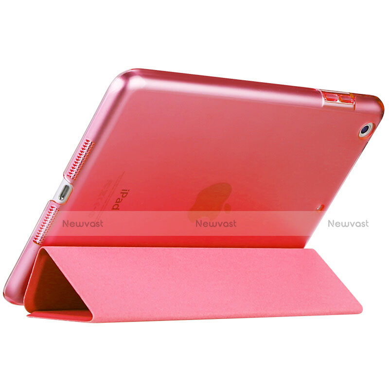 Leather Case Stands Flip Cover L01 for Apple New iPad 9.7 (2017) Red