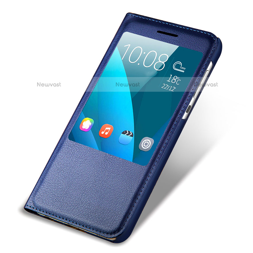 Leather Case Stands Flip Cover L01 for Huawei Honor 4X Blue