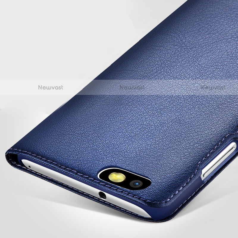 Leather Case Stands Flip Cover L01 for Huawei Honor 4X Blue