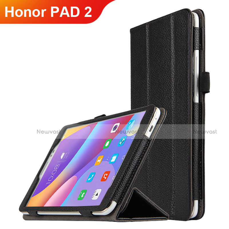 Leather Case Stands Flip Cover L01 for Huawei Honor Pad 2 Black