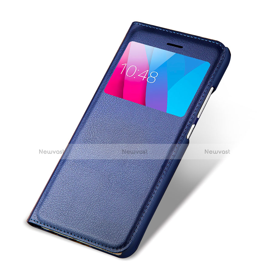 Leather Case Stands Flip Cover L01 for Huawei Honor Play 5X Blue
