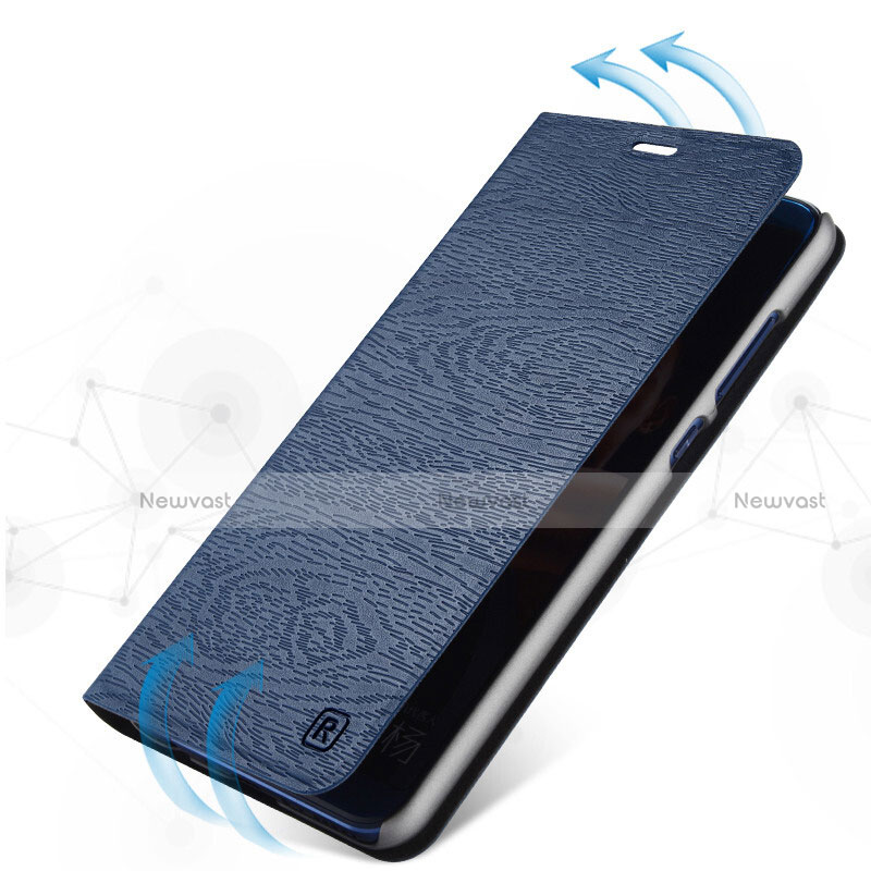 Leather Case Stands Flip Cover L01 for Huawei Honor View 10 Blue