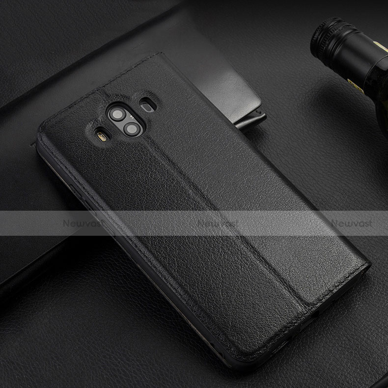 Leather Case Stands Flip Cover L01 for Huawei Mate 10 Black