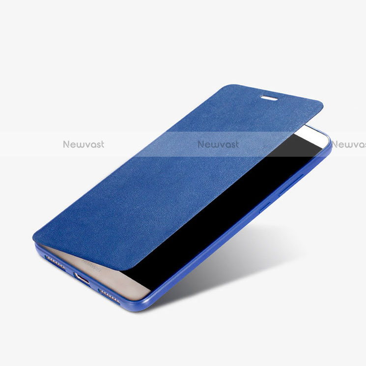 Leather Case Stands Flip Cover L01 for Huawei Mate 9 Blue