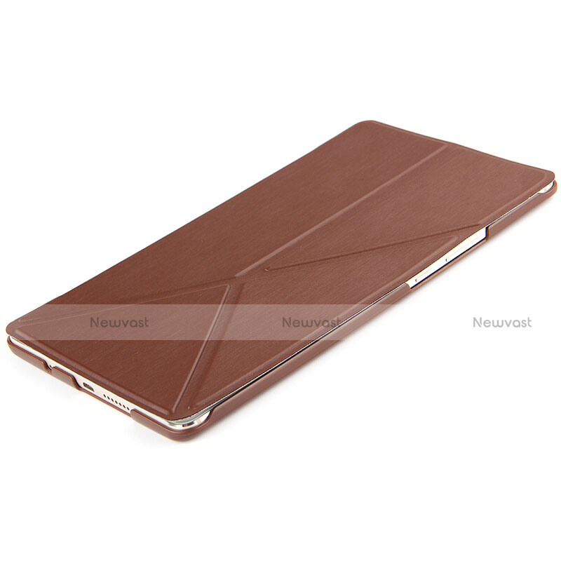 Leather Case Stands Flip Cover L01 for Huawei MediaPad M3 Brown