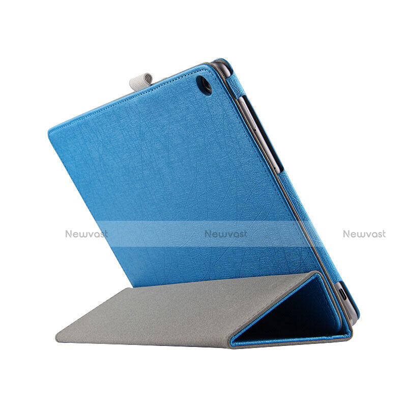 Leather Case Stands Flip Cover L01 for Huawei MediaPad M3 Lite 10.1 BAH-W09 Blue