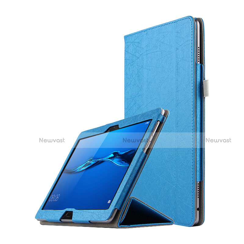 Leather Case Stands Flip Cover L01 for Huawei MediaPad M3 Lite 10.1 BAH-W09 Blue