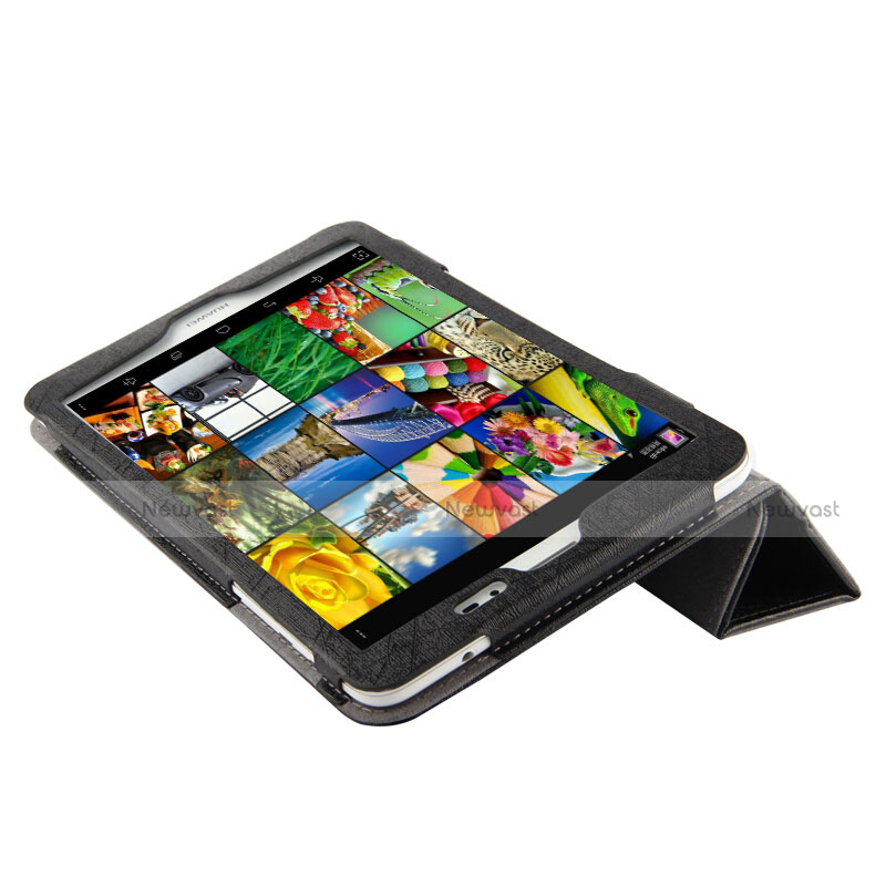 Leather Case Stands Flip Cover L01 for Huawei Mediapad T2 7.0 BGO-DL09 BGO-L03 Black