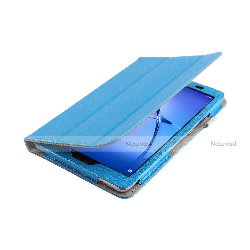 Leather Case Stands Flip Cover L01 for Huawei MediaPad T3 8.0 KOB-W09 KOB-L09 Sky Blue