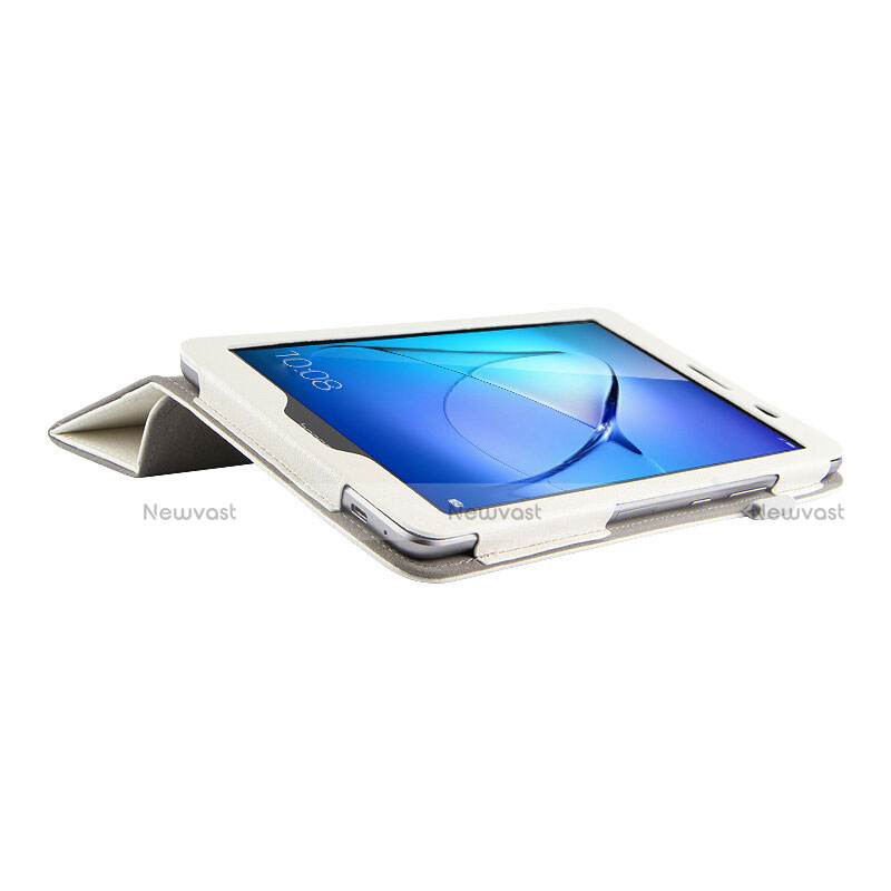 Leather Case Stands Flip Cover L01 for Huawei MediaPad T3 8.0 KOB-W09 KOB-L09 White