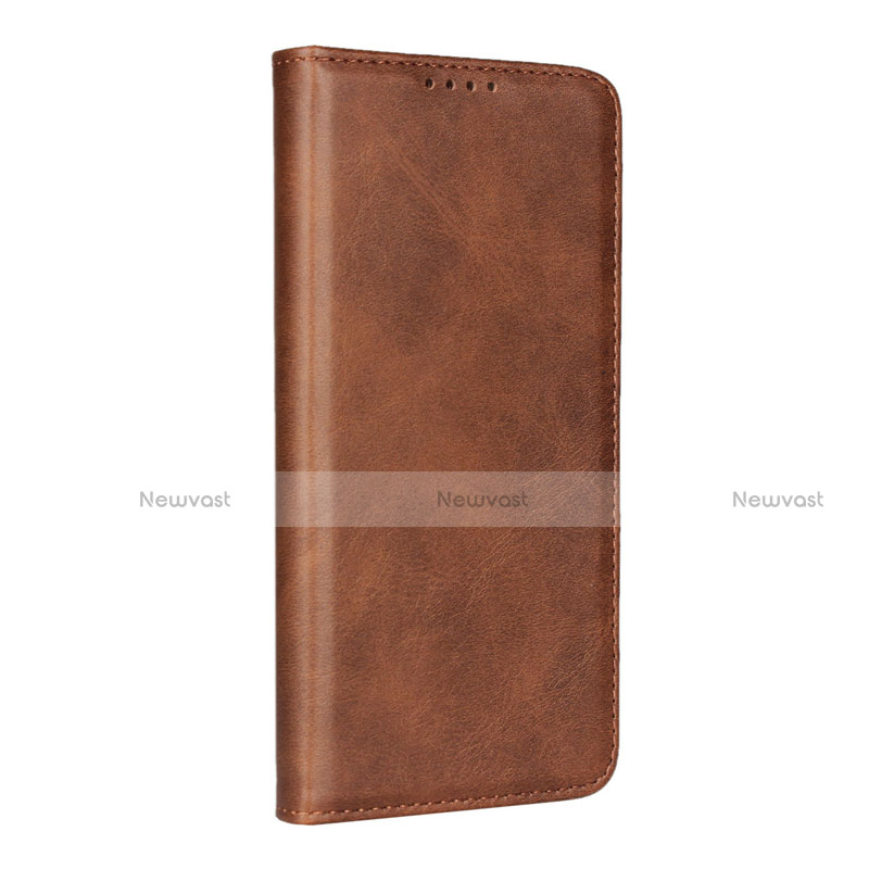 Leather Case Stands Flip Cover L01 for Huawei P30 Brown