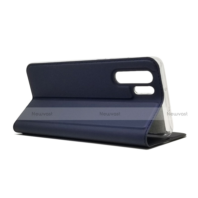 Leather Case Stands Flip Cover L01 for Huawei P30 Pro Blue