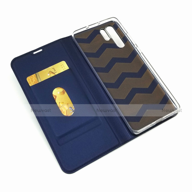 Leather Case Stands Flip Cover L01 for Huawei P30 Pro Blue