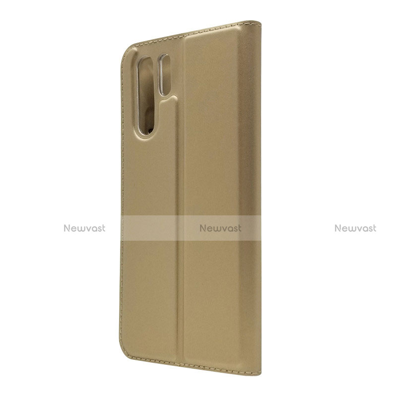 Leather Case Stands Flip Cover L01 for Huawei P30 Pro Gold