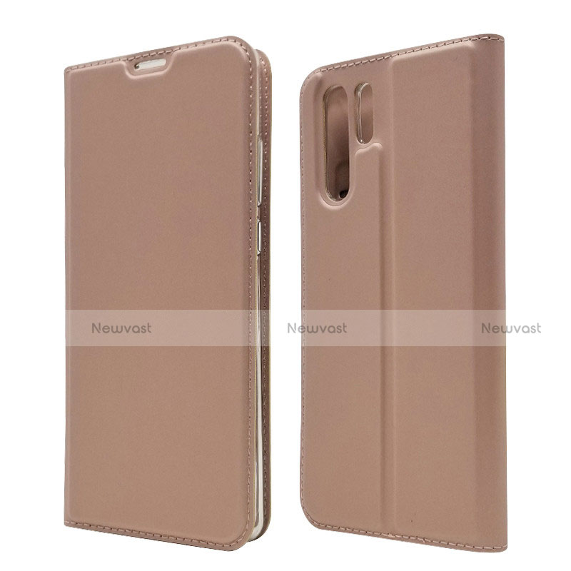 Leather Case Stands Flip Cover L01 for Huawei P30 Pro New Edition Rose Gold