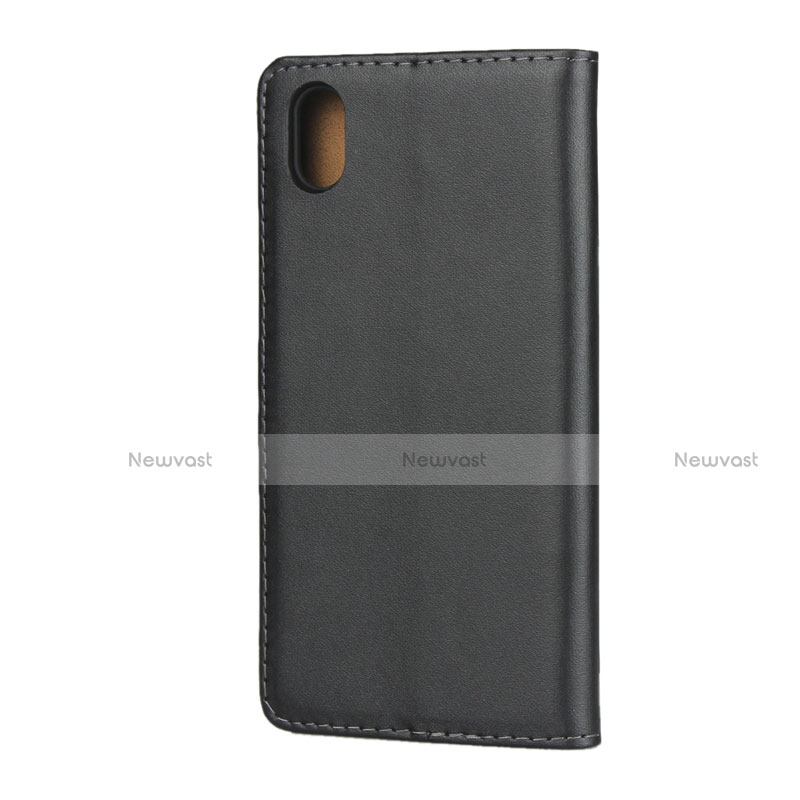 Leather Case Stands Flip Cover L01 for Huawei Y5 (2019) Black