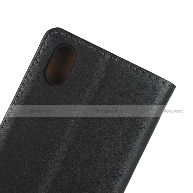 Leather Case Stands Flip Cover L01 for Huawei Y5 (2019) Black