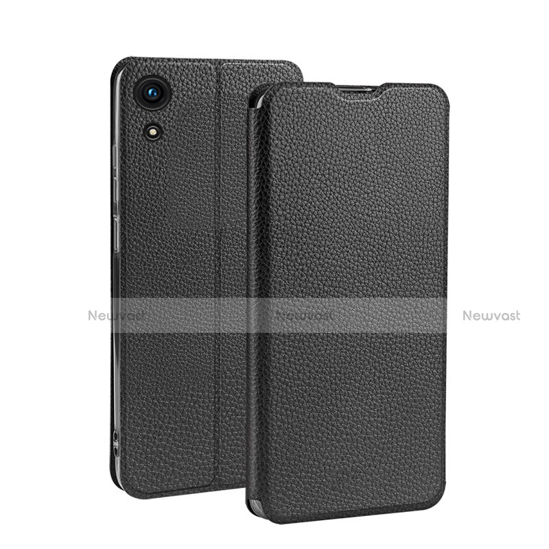 Leather Case Stands Flip Cover L01 for Huawei Y6 Pro (2019) Black