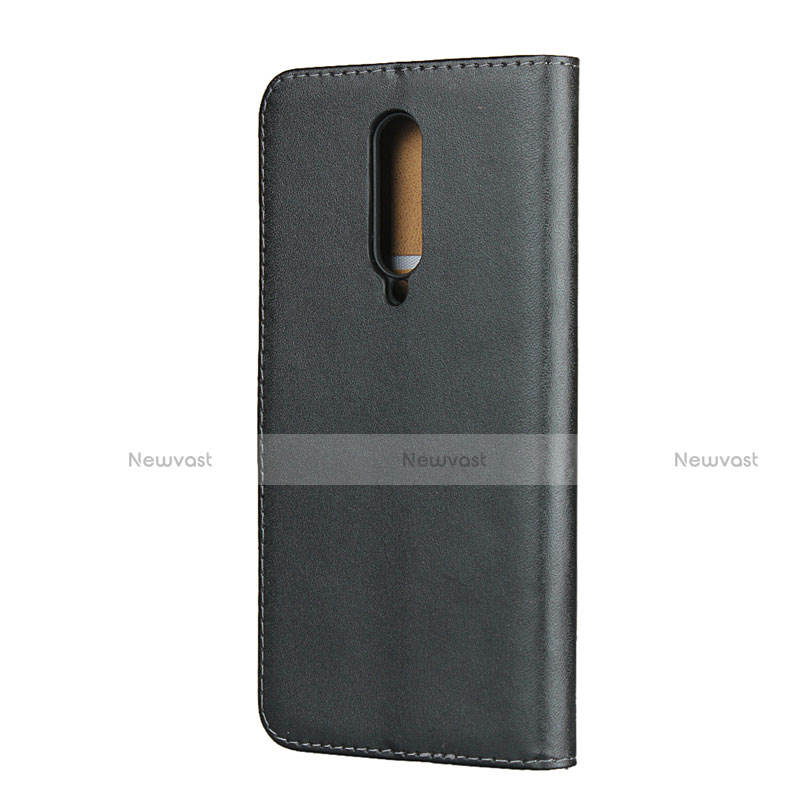Leather Case Stands Flip Cover L01 for OnePlus 8 Black