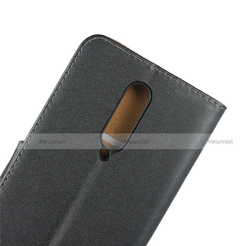 Leather Case Stands Flip Cover L01 for OnePlus 8 Black