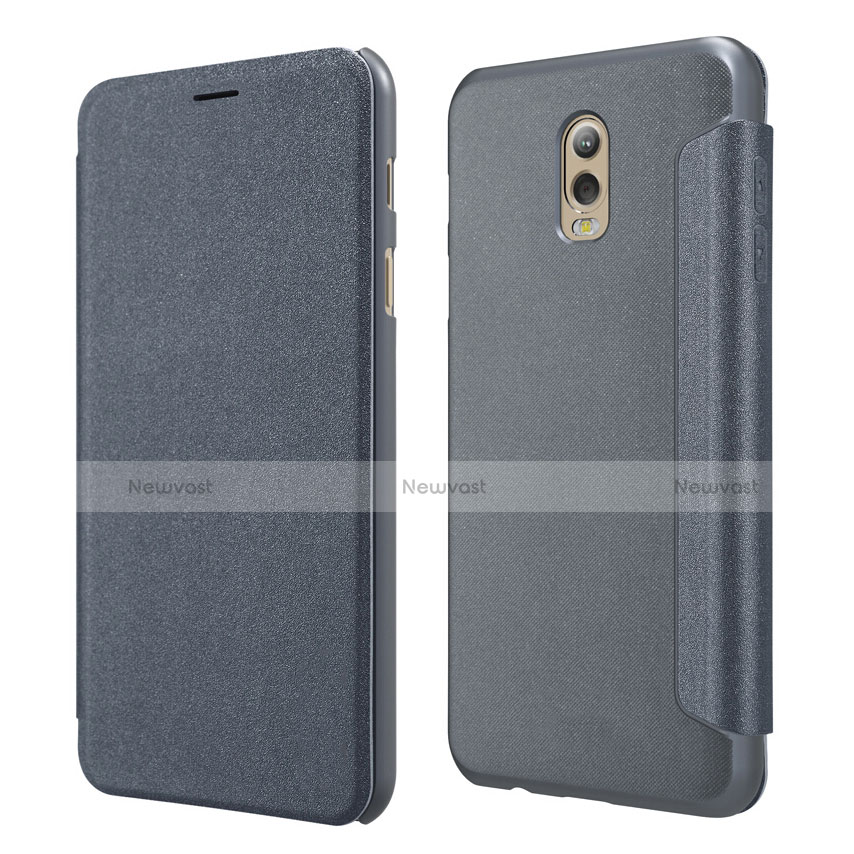 Leather Case Stands Flip Cover L01 for Samsung Galaxy C7 (2017) Black