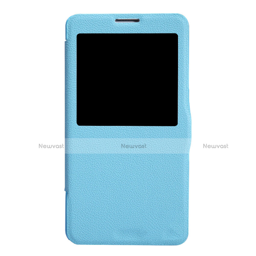 Leather Case Stands Flip Cover L01 for Samsung Galaxy Note 3 N9000 Blue
