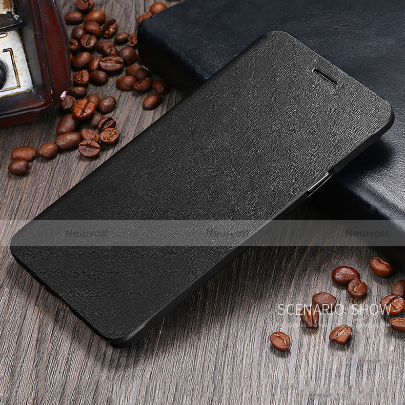 Leather Case Stands Flip Cover L01 for Samsung Galaxy Note 4 Duos N9100 Dual SIM Black