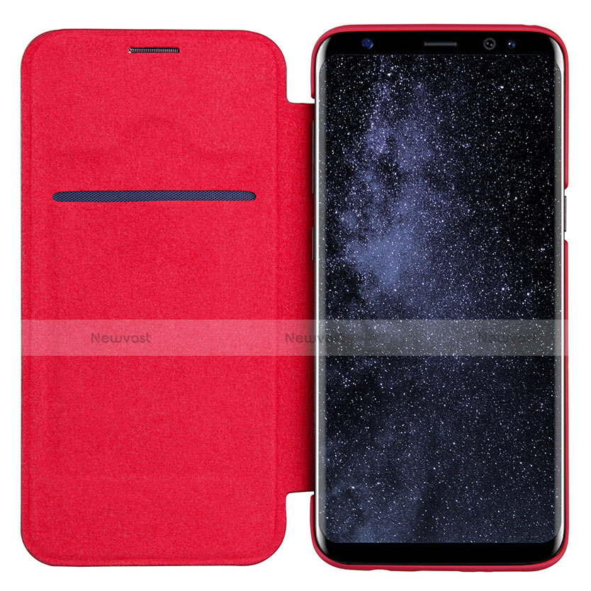 Leather Case Stands Flip Cover L01 for Samsung Galaxy S8 Plus Red