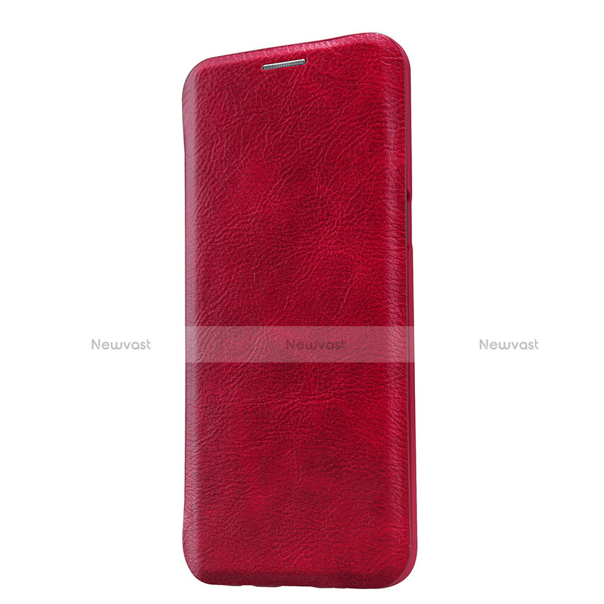 Leather Case Stands Flip Cover L01 for Samsung Galaxy S9 Red