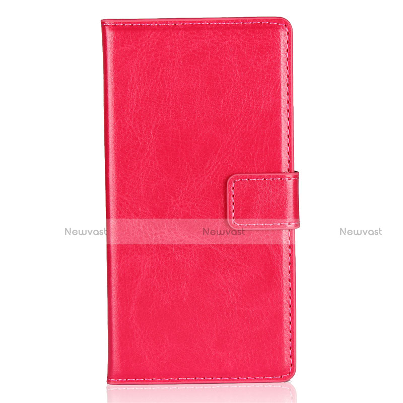 Leather Case Stands Flip Cover L01 for Sony Xperia XZ1 Compact Hot Pink