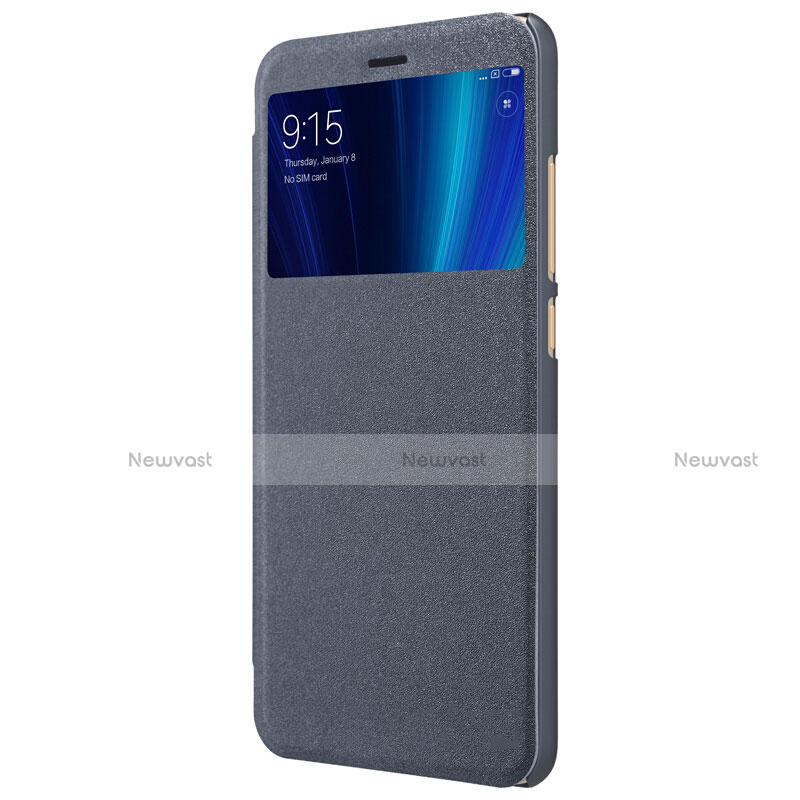 Leather Case Stands Flip Cover L01 for Xiaomi Mi 6X Black