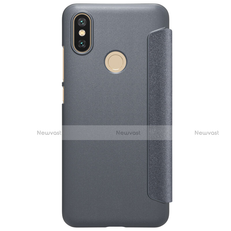 Leather Case Stands Flip Cover L01 for Xiaomi Mi 6X Black