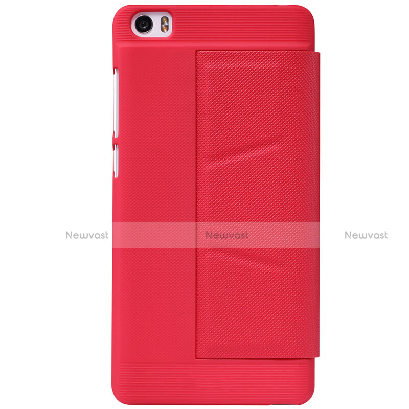 Leather Case Stands Flip Cover L01 for Xiaomi Mi Note Red