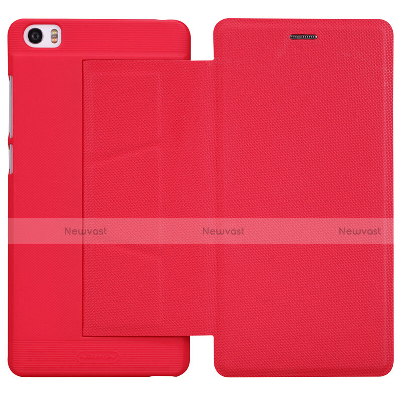 Leather Case Stands Flip Cover L01 for Xiaomi Mi Note Red