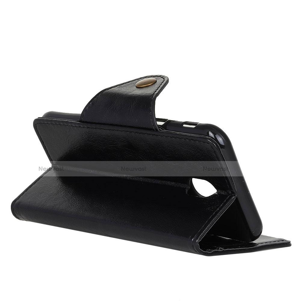 Leather Case Stands Flip Cover L01 Holder for Alcatel 1C (2019)