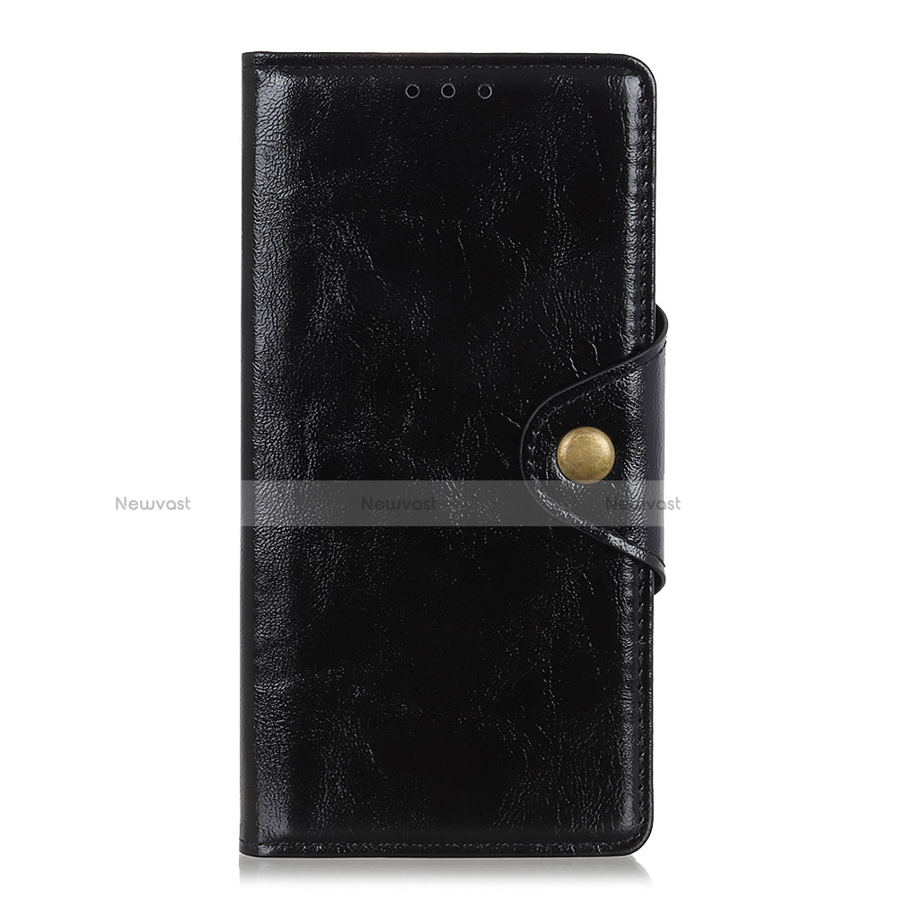 Leather Case Stands Flip Cover L01 Holder for Alcatel 1C (2019) Black